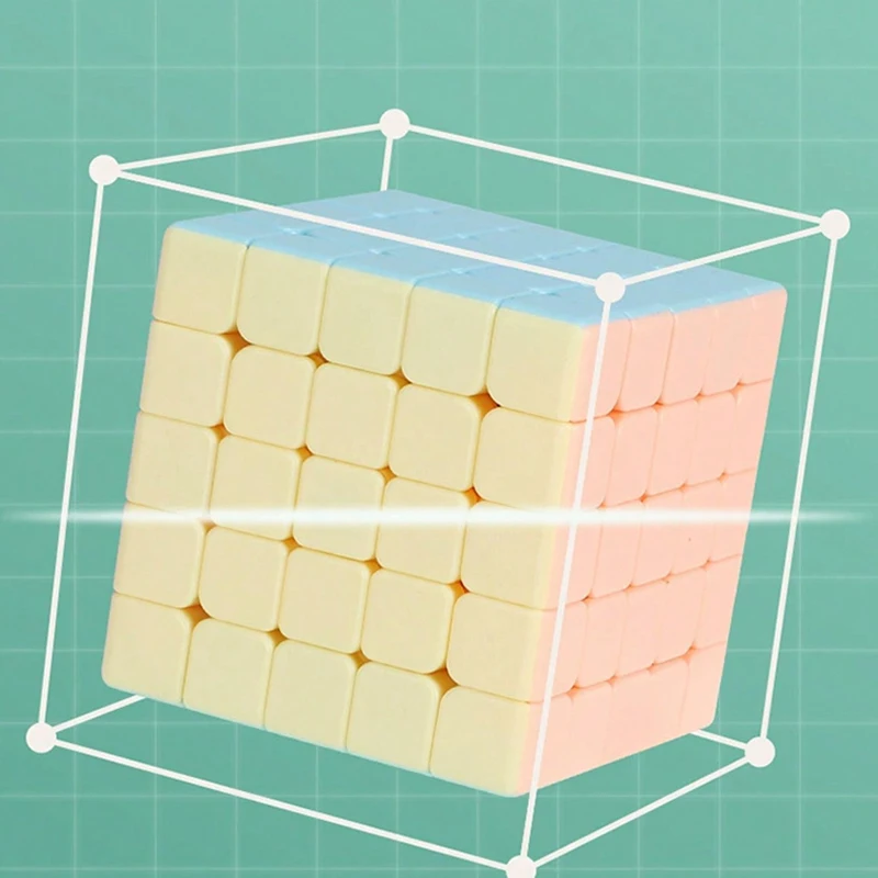 Macaron Color Magic Cube 3x3 4x4 5x5 ABS Resin Reduce Stress Magic Cube Toys Children Puzzle Toys Gift Fun Beginner's Guide