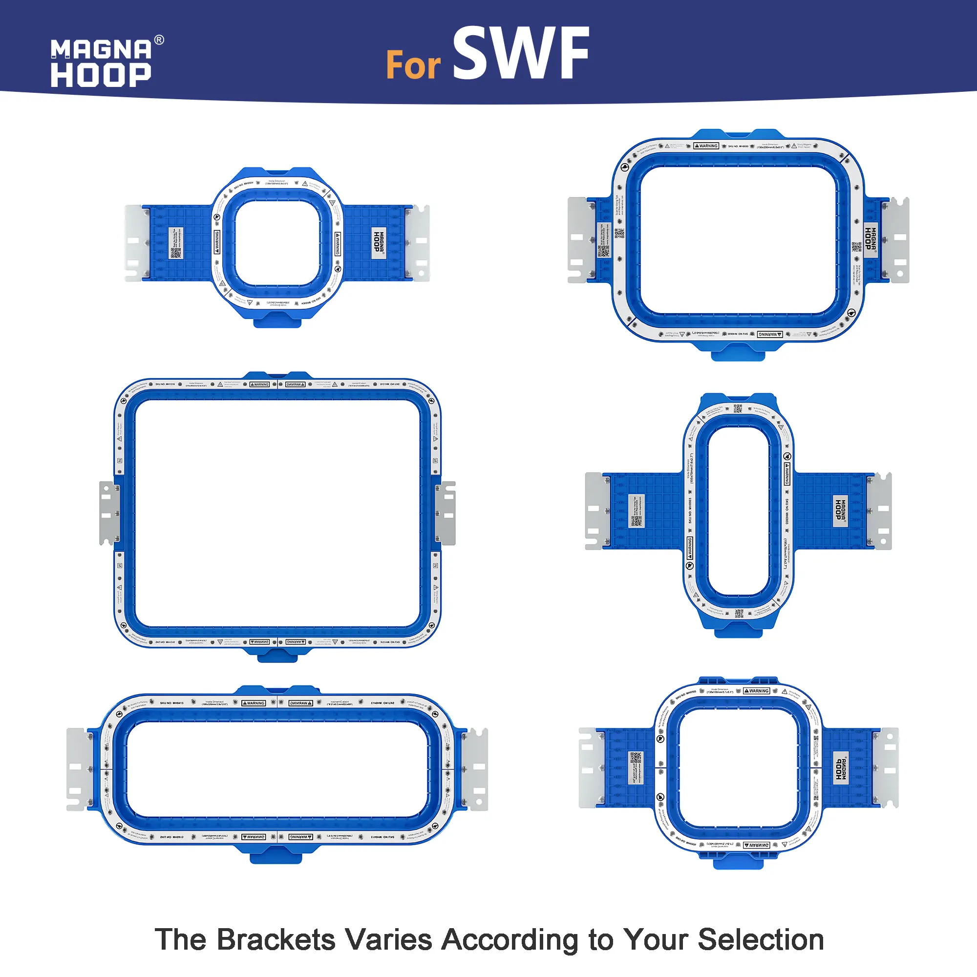 

MagnaHoop Magnetic Hoop for SWF Embroidery Machine Maggie Frame Mighty Hoops Embroidery Magnet Frames