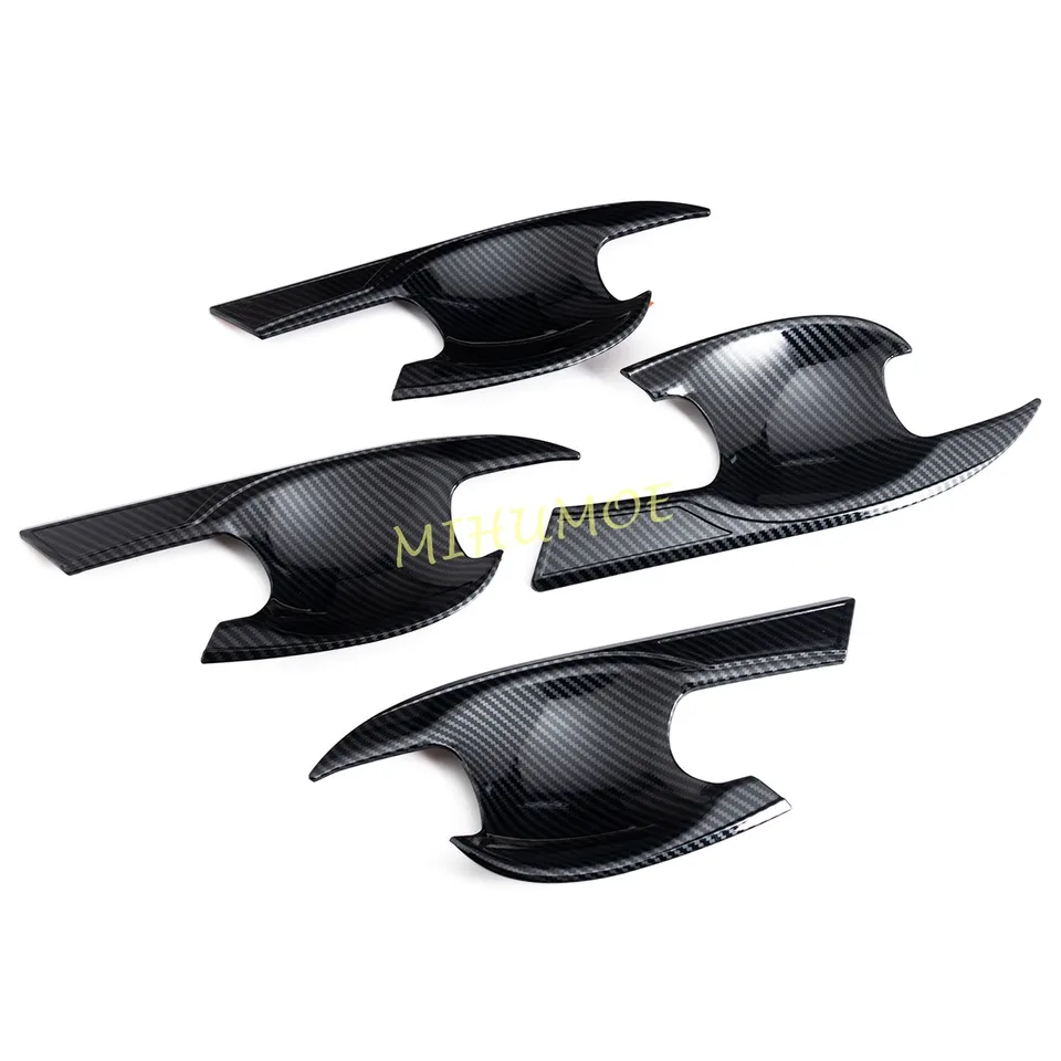 5 Stuks Koolstoffolie Instaplijsten Drempelbescherming voor Hon-da HRV HR-V 2015-2021 2022 2023 2024 Lakbeschermingsfolie, Auto Accessoires Anti-kras Dorpel Bescherming