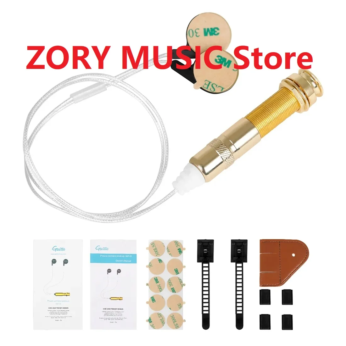 

GGP-03 Acoustic Pickup Guitar Pickups for Acoustic Guitar Ukulele Violin Piezo Contact Microphone Adhesive Instrument