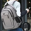 Large Capacity Backpack Men Laptop Backpacks 15.6 Oxford Black Solid High School Bags Teen College Boy Gril Student Backpack 2