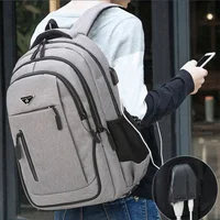 Large Capacity Backpack Men Laptop Backpacks 15.6 Oxford Black Solid High School Bags Teen College Boy Gril Student Backpack 2