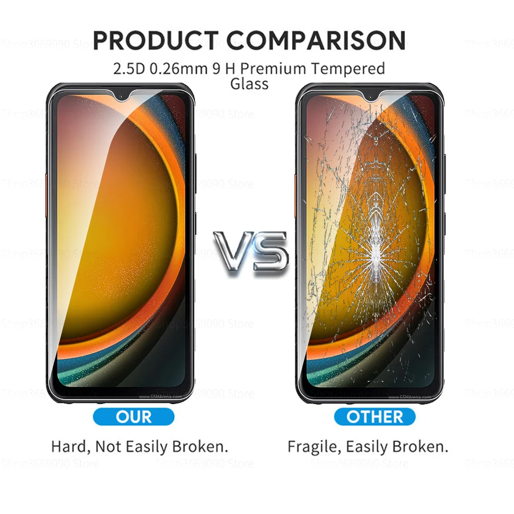 Premium Tempered Glass Screen Protector - 2 Pack, Safety Protective Film Cover