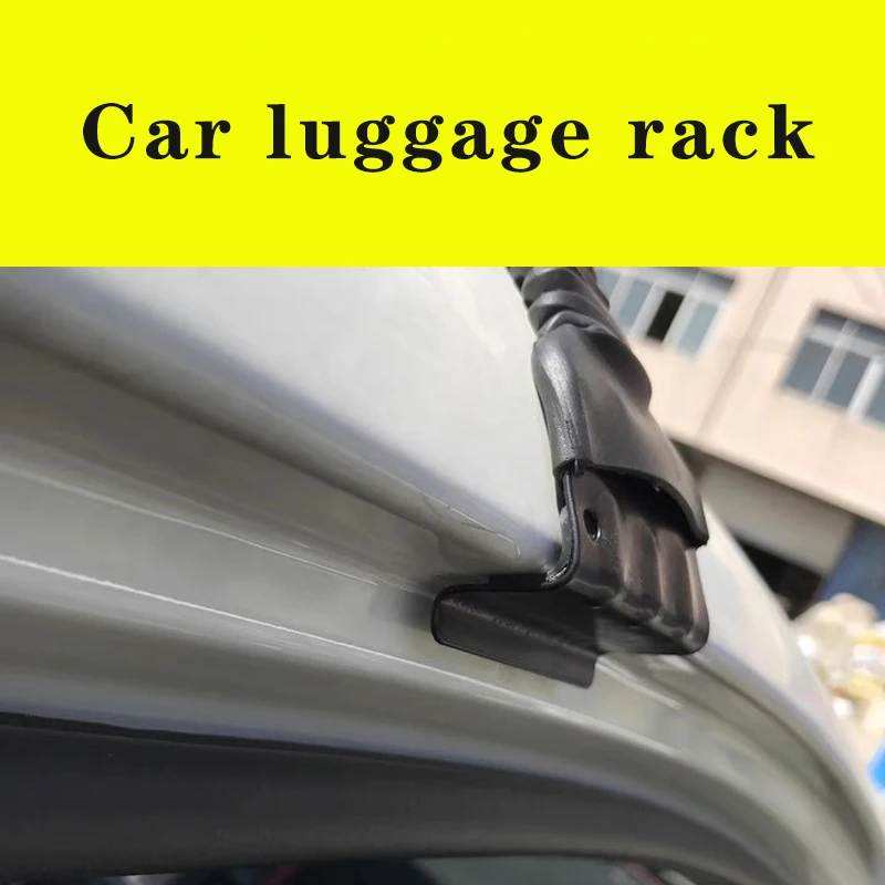 Portaequipajes Universal para techo de coche, barra de riel de aluminio  negro con cerradura superior, pieza de modificación de estante de coche, 1  par