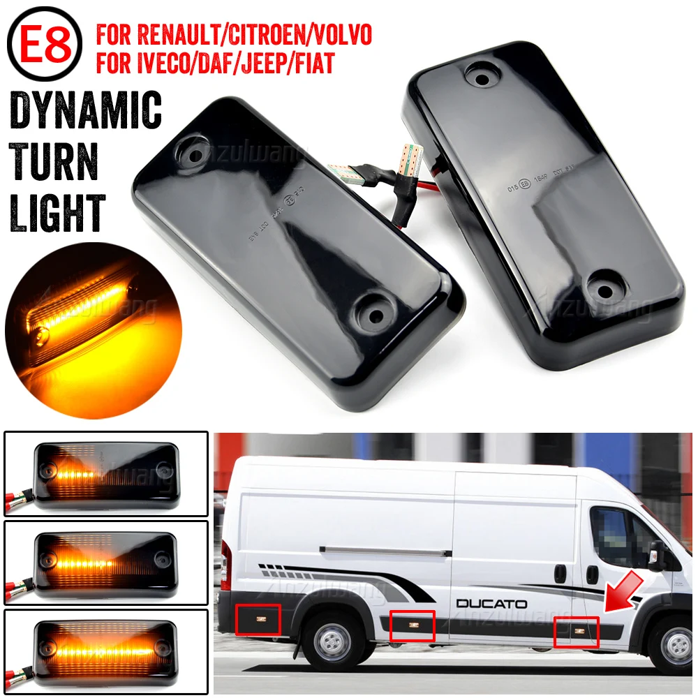 

LED Side Marker Light lamp Smoke FOR Fiat Ducato IVECO Daily Citroen Relay Peugeot Boxer RENAULT VOLVO FL/FE IRISBUS HEULIEZ DAF