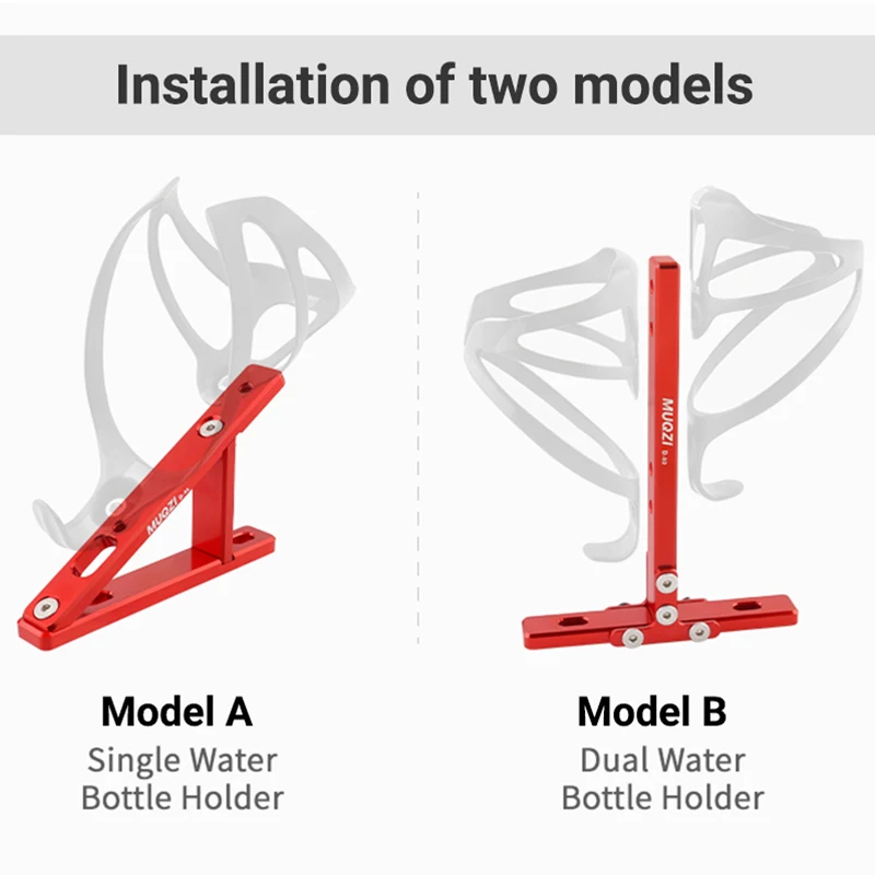 Compact Adjustable Folding Bike Bottle Cage Adapter and Holder Base