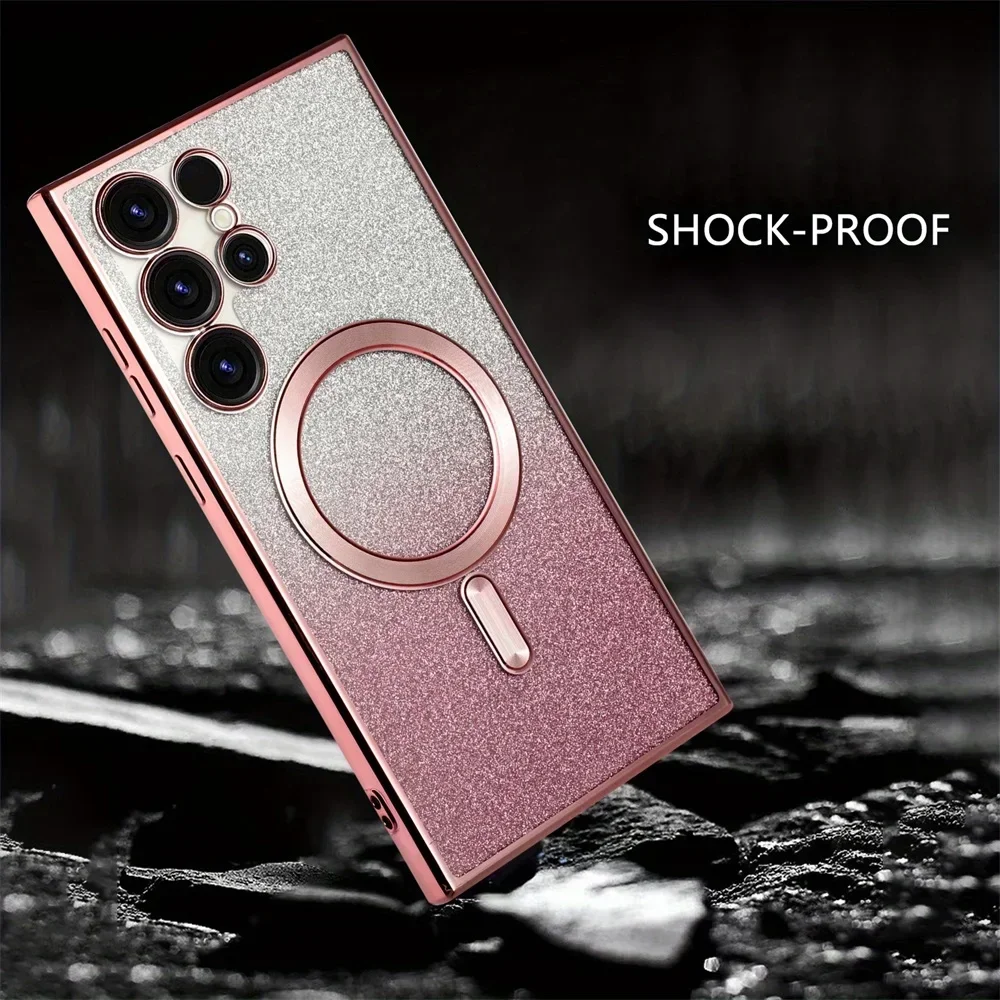 Enhanced Glitter Magnetic Case with MagSafe - Bright Soft Plating Cover