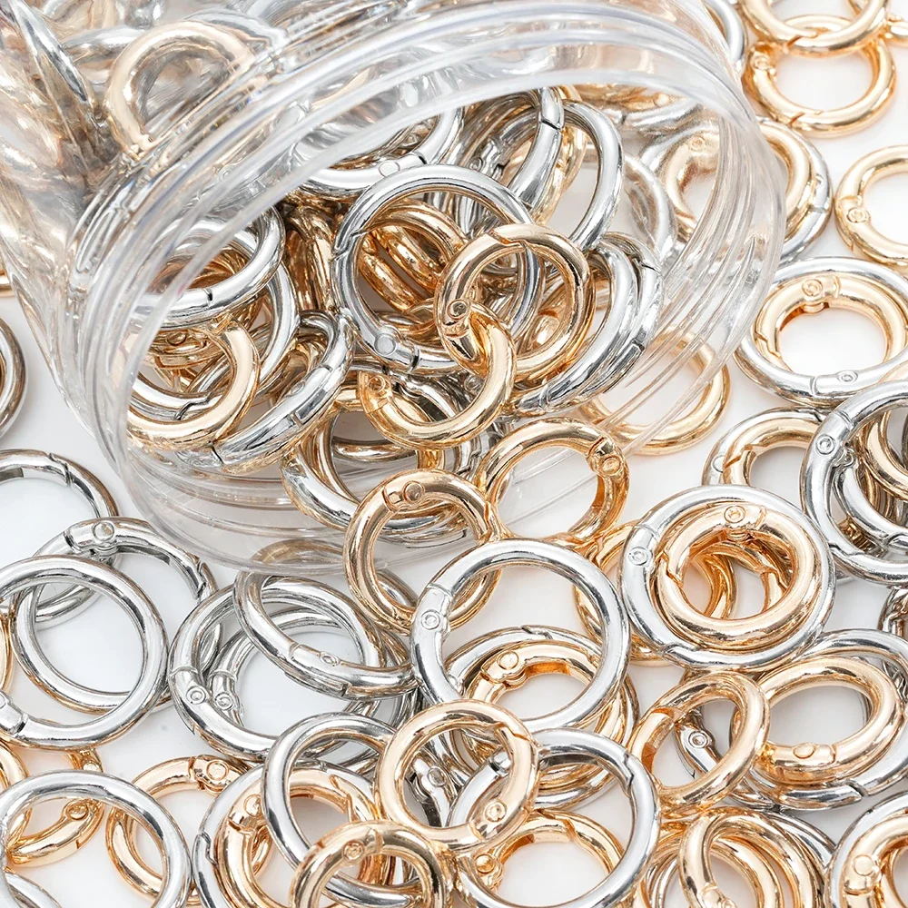 Metal Spring Ring Clasps 5pcs Openable Carabiner Keychain Connector