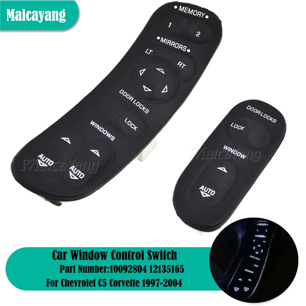 

Высококачественная электрическая кнопка переключения стеклоподъемника 10092804 12135165 для Chevrolet C5 Corvette 1997 1998-2004