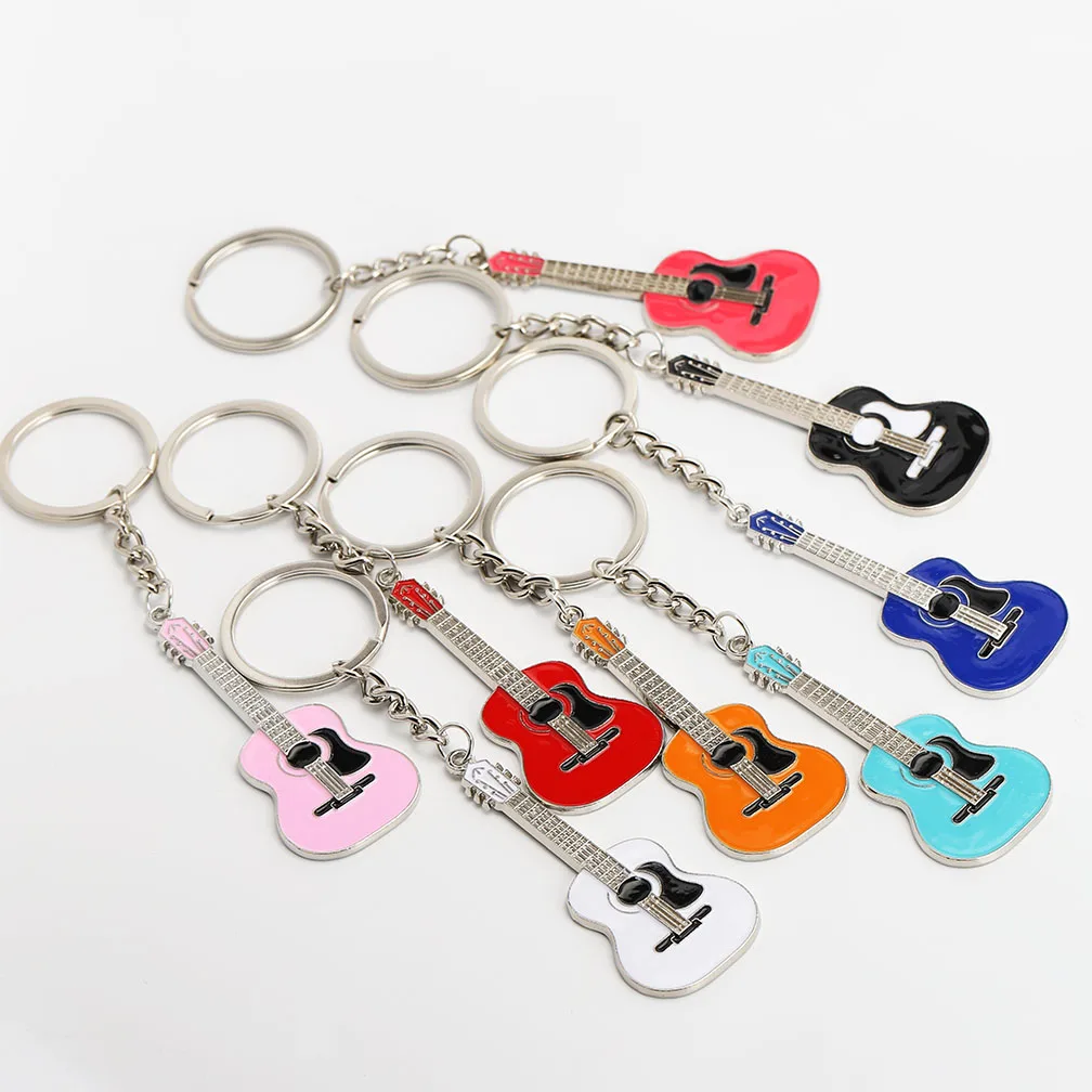 QIANBEI 2023 Männer Frauen Klassische Legierung Gitarre Schlüsselbund Charms Schmuck Heißer – Detail 1