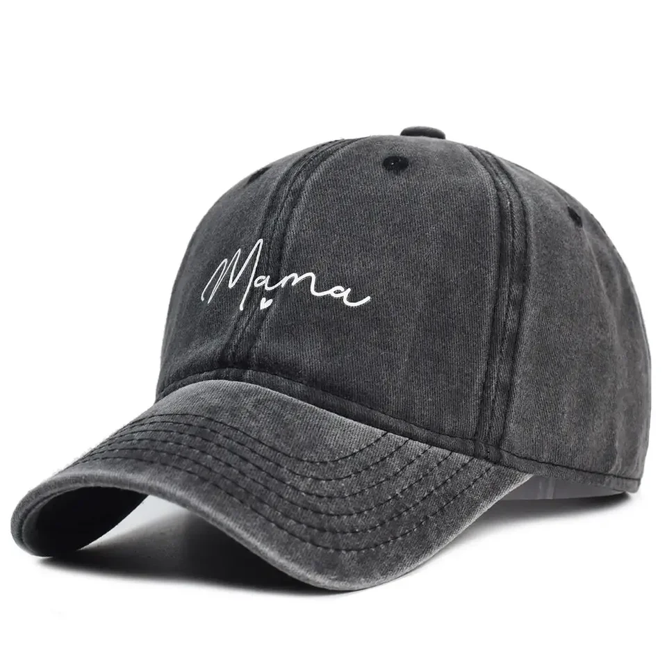Music Note Embroidered Dad Hat - Adjustable Distressed Cotton Baseball Cap (White)