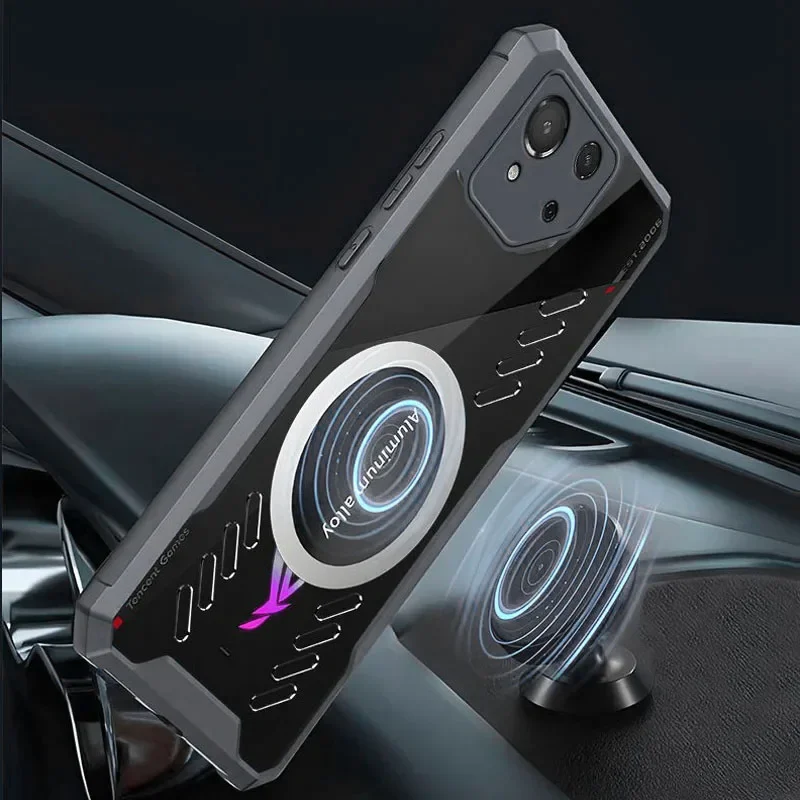 Enhanced Cooling Heat Dissipation Transparent Phone Case with Airbag Anti-Drop Protection