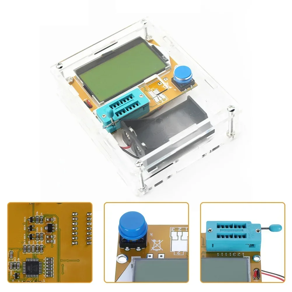 LCR-T4 Mega328- Digital Transistor Tester Resistance Capacitance Diode Triode Capacitance Resistance ESR Meter MOS PNP NPN LCR 6
