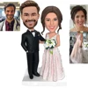 Bobblehead Figurine and Groom and Bride Fully Customizable Wedding Cake Topper Wedding Couple Doll Personalized Sculpture 1