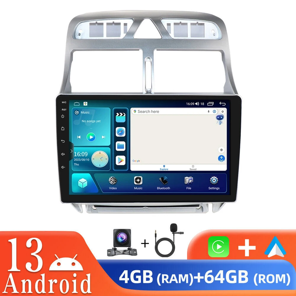 

Android 13 Car Radio for Peugeot 307 307CC 307SW 2002 2003-2013 2Din Stereo Multimedia Video Player Carplay Auto GPS head unit