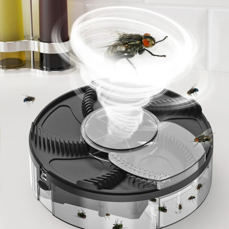 

Automatic Pest Catcher Flycatcher Household Home Kitchen Automatic Flytrap Quiet Usb Rechargeable Removable Insect Pest Catcher