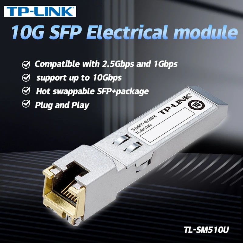 Tp-link Módulo de Conversão Fotoelétrico Porta Ótica de Alta Velocidade 10g para Interruptor de Porta Elétrica Rj45 10 Gigabits Sfp Tl-sm510u - Imagem 6
