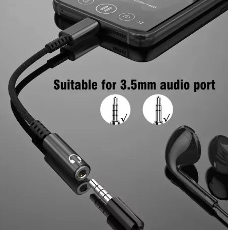 Type C To 3.5mm Aux Adapter USB Type-c 3 5 Jack Audio Cable Earphone Converter for Sumsang Xiaomi Redmi Poco LG Huawei OnePlus