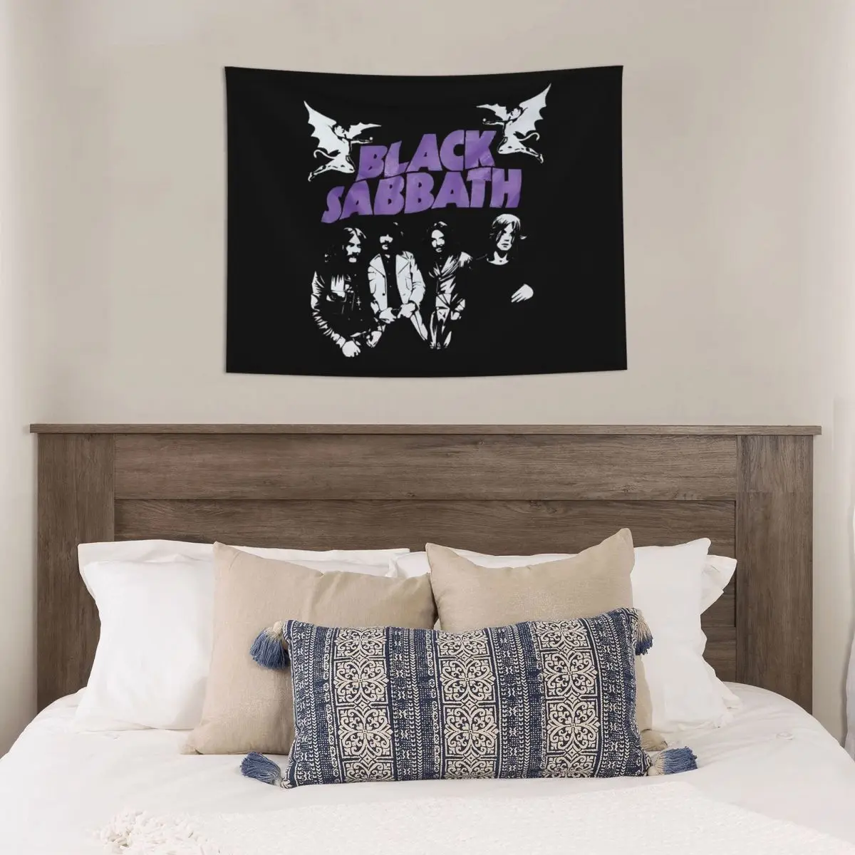 Black Sabbathe Ozzy Rock Tapestry Bohemian Polyester Wall Hanging Room Decor Beach Mat Retro Wall Tapestry