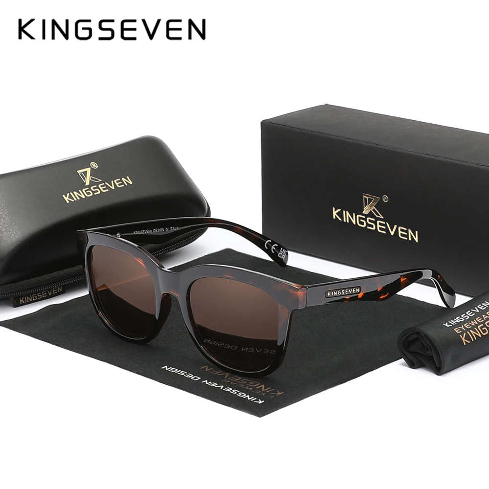 

KINGSEVEN Round Retro Sunglasses Men‘s Outdoor Polarized UV400 Glasses Fashion Mirror Lens Accessory TR90 Women Driving Eyewear
