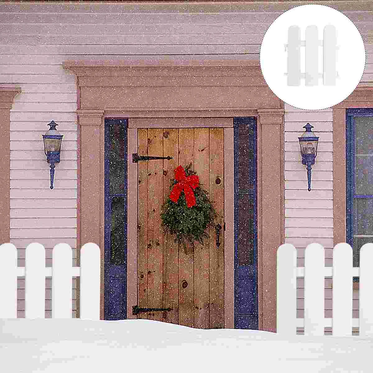 

10 Pcs Christmas Decoration Fence Simulation Display Miniature Landscape Fake Fences