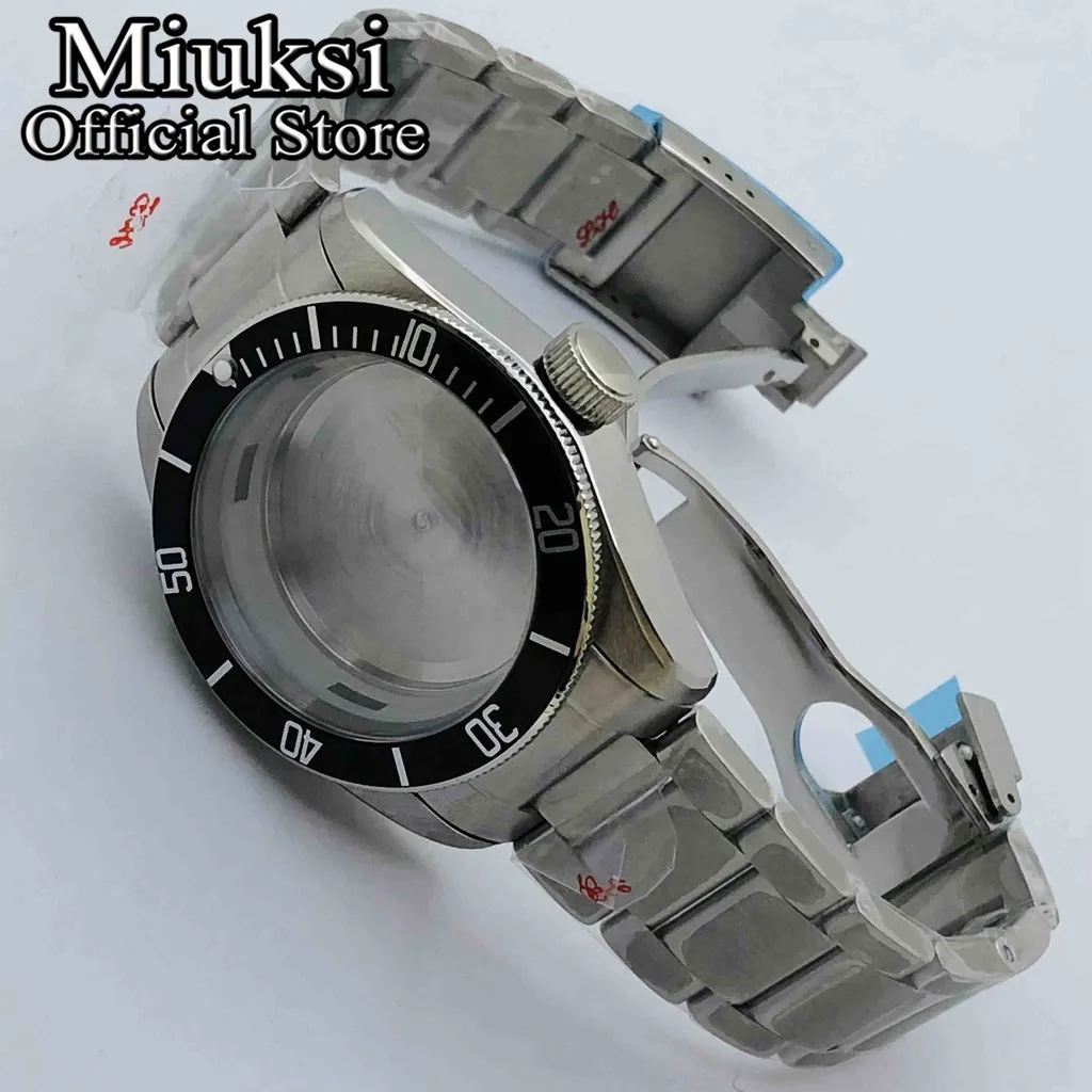 Miuksi-caixa de Relógio de Vidro Safira 41 mm Apto para Nh35 Nh36 Eta2824 2836 Mingzhu Dg2813 3804 Miyota8205 8215 821a Movimento Pt5000 - Image 6