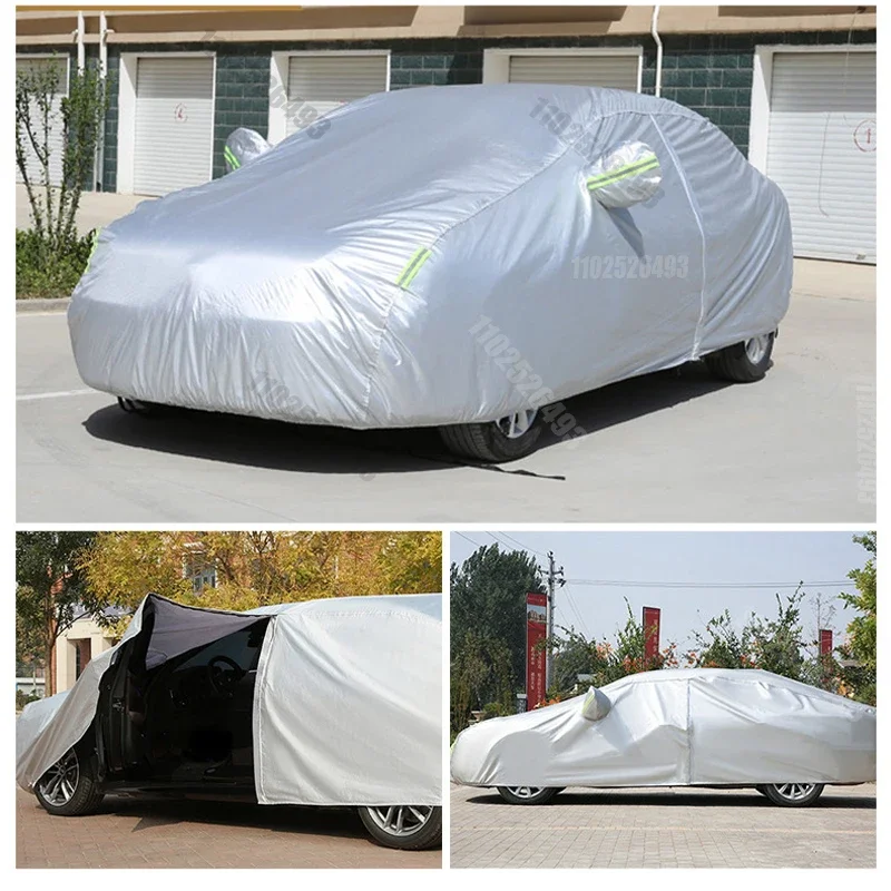 Universal Car Cover Dacron Silver Grey Sun Protection Dustproof