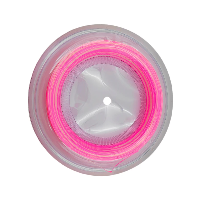 

Factory Directly Supply 0.7MM 200m Badminton Racquet String PINK+WHITE Color