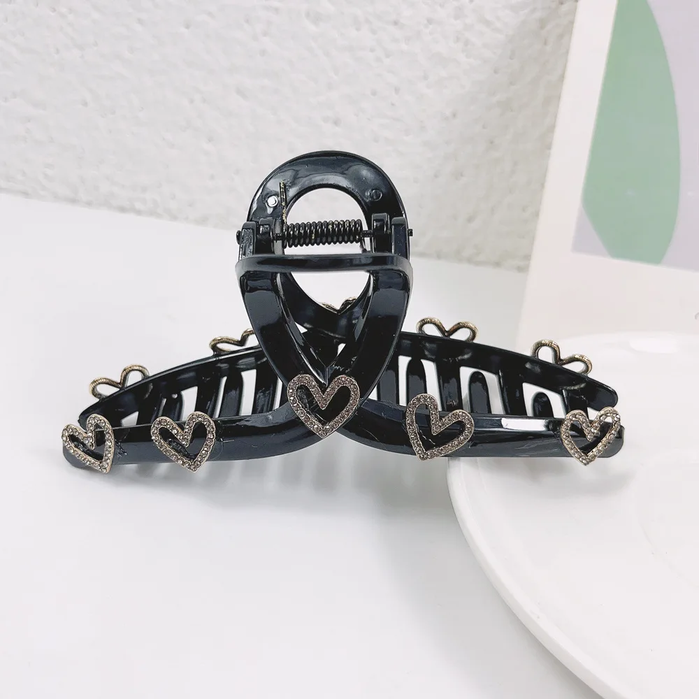 

Simple Black Claw Crab Elegant Girls Metal Grabbing Clip Headdress Female Ponytail Claw Clip Hair Jewelry Ornament Accessory