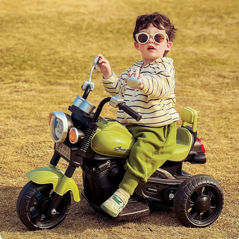 Children's Electric Motorcycles &ndash;Battery-Powered Three-Wheel Ride-On Rechargeable with Remote Control Toy Car for Boys and Girls