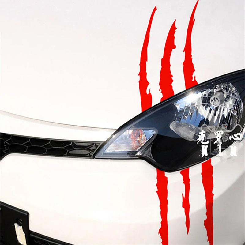 Be In Your Mind 4 Paar Auto Boze Oog Stickers PVC Auto Sticker Sticker Reflecterende Motorfiets Auto Decoratie Stickers Voorruit Decoratie 15x5.7cm Rood Blauw Groen Geel