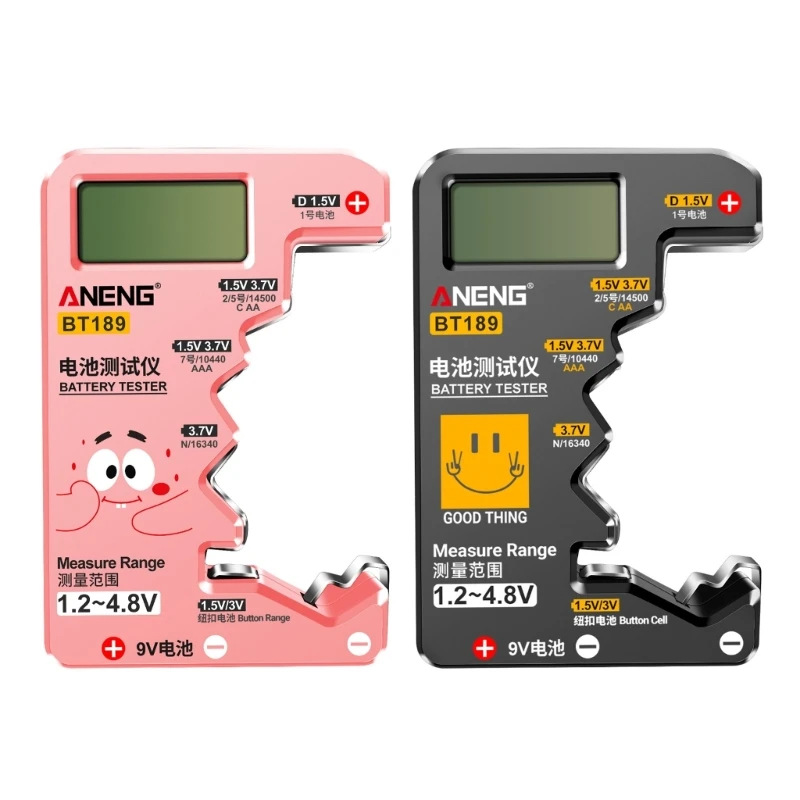 

Digital Universal Battery Tester Battery Checkered for Battery AA AAA D-N 9V 1.5V Button Cell Small Batteries