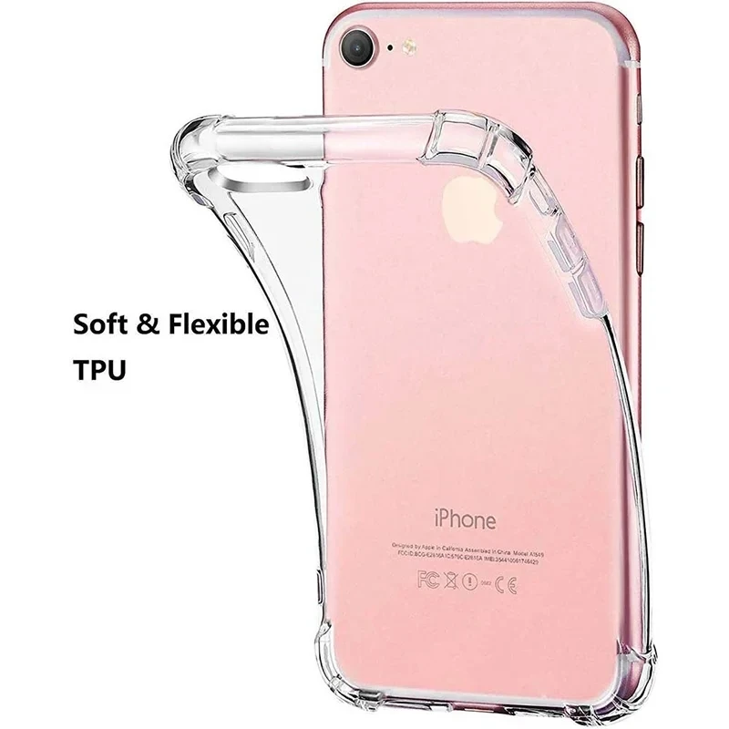 Shockproof Transparent Soft TPU Smartphone Case - Durable Back Cover