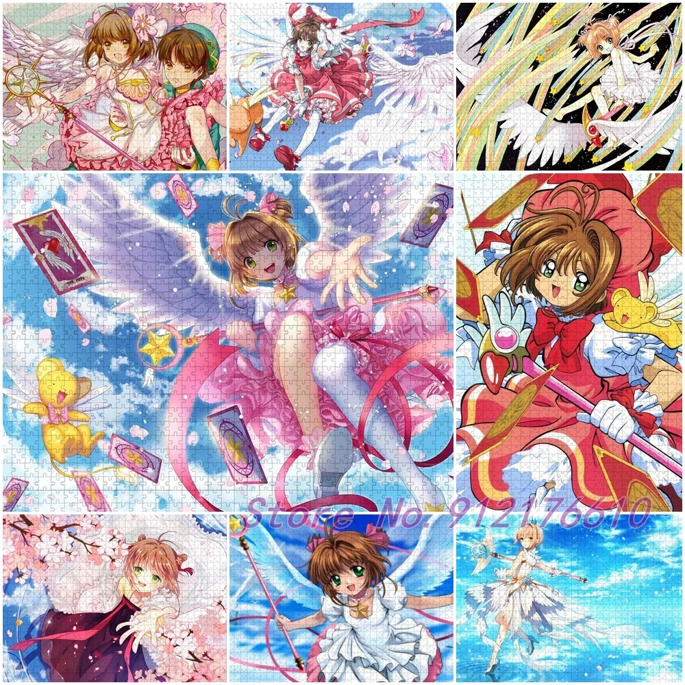 

Card Captor Sakura 1000 Pieces Puzzle Jigsaw Kinomoto Sakura Anime Girl Paper Puzzle Family Decompress Educational Toys Gifts