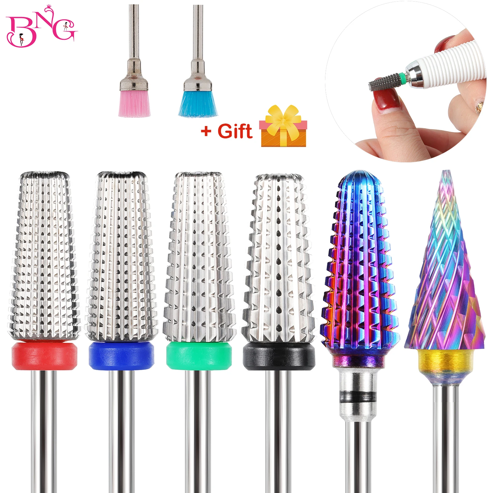 Pro 100 Tungsten Steel 5 In 1 Left Right Hand Carbide Nail Drill Bits