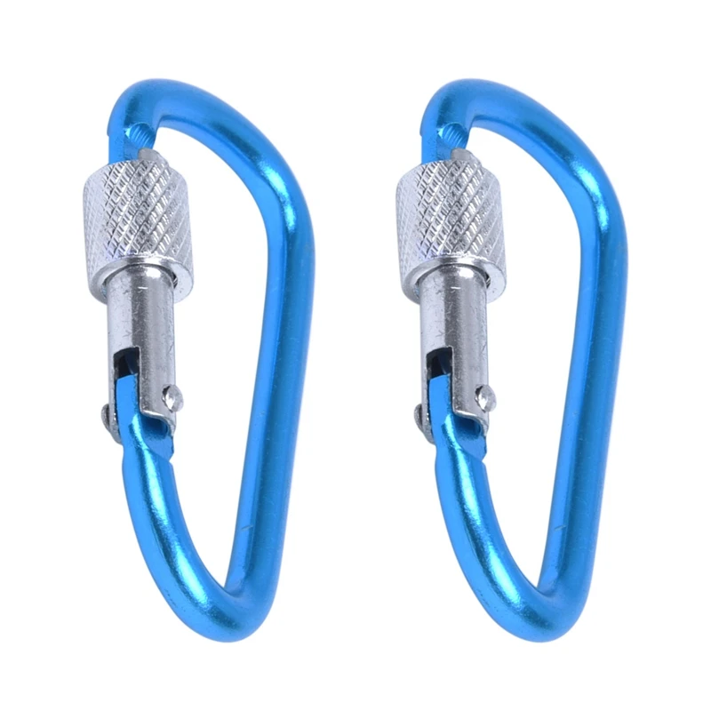 

Top!-2X Camping Outdoor D-Ring Carabiner Hook Clip Keychain 6Cm