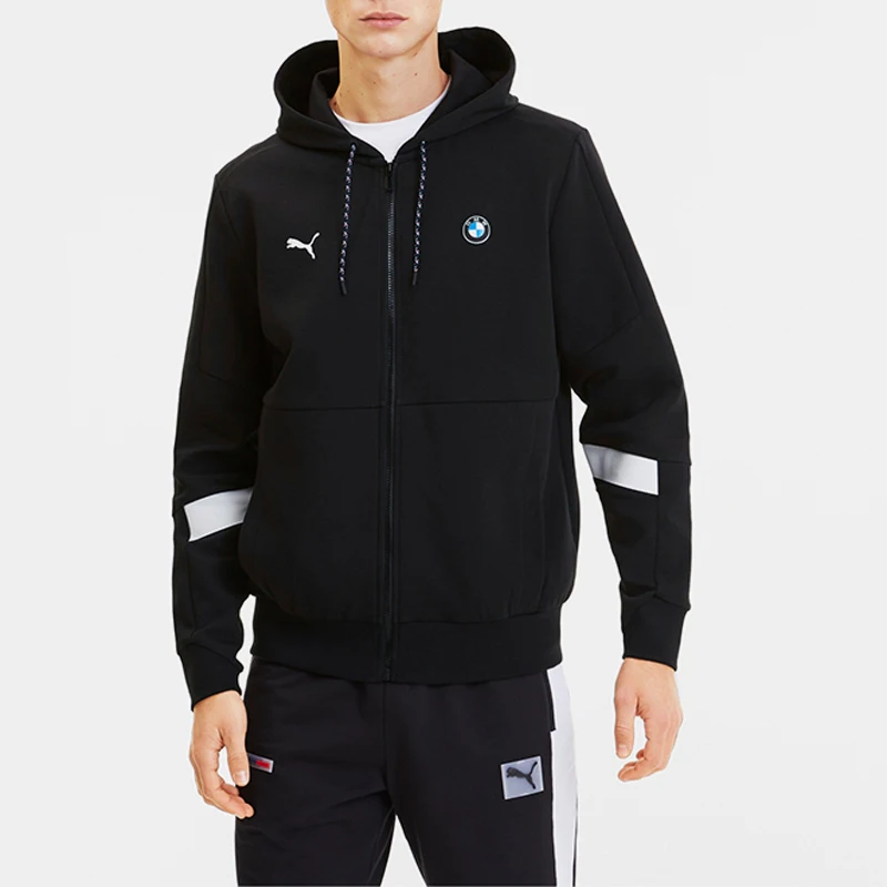 푸마  봄 남성 드로스트링 후드 캐주얼 스포츠 니트 재킷 596097-01