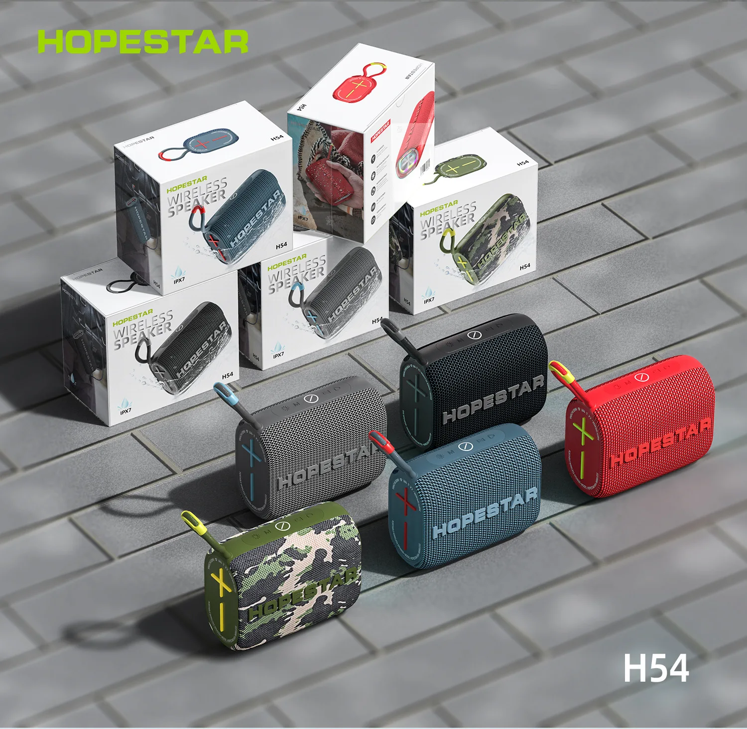 New Hot Sales HOPESTAR H54 Portable Seven Waterproof Wireless Bluetooth