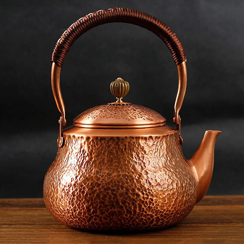 

Chinese Portable Burn Kettle, Copper Tea Pot, Vintage Puer Green Tea Infuser, Teapot to Boil Water, Kung Fu Tea Table