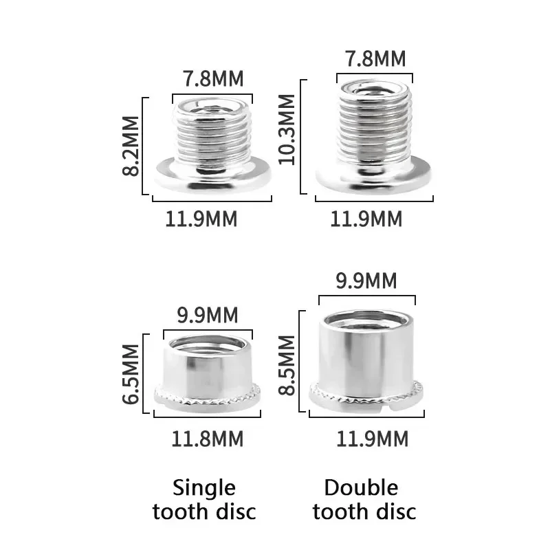 Description Picture 3 of itemNew 4/5PCS Chainring Bolts Single Double Chainring Screws Mountain Road MTB Bike Crank Bolts 6.5/8.5mm Cycling Accessories