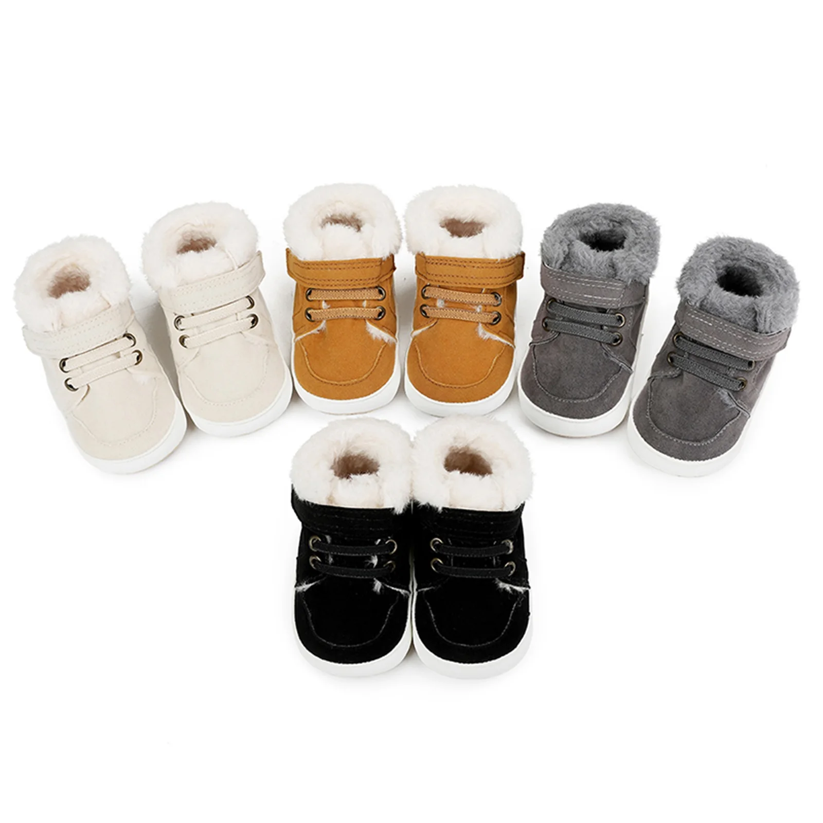 Citgeett Winter Infant Baby Boys Girls Boots Closure Boots Warm Baby First Walker Shoes 1