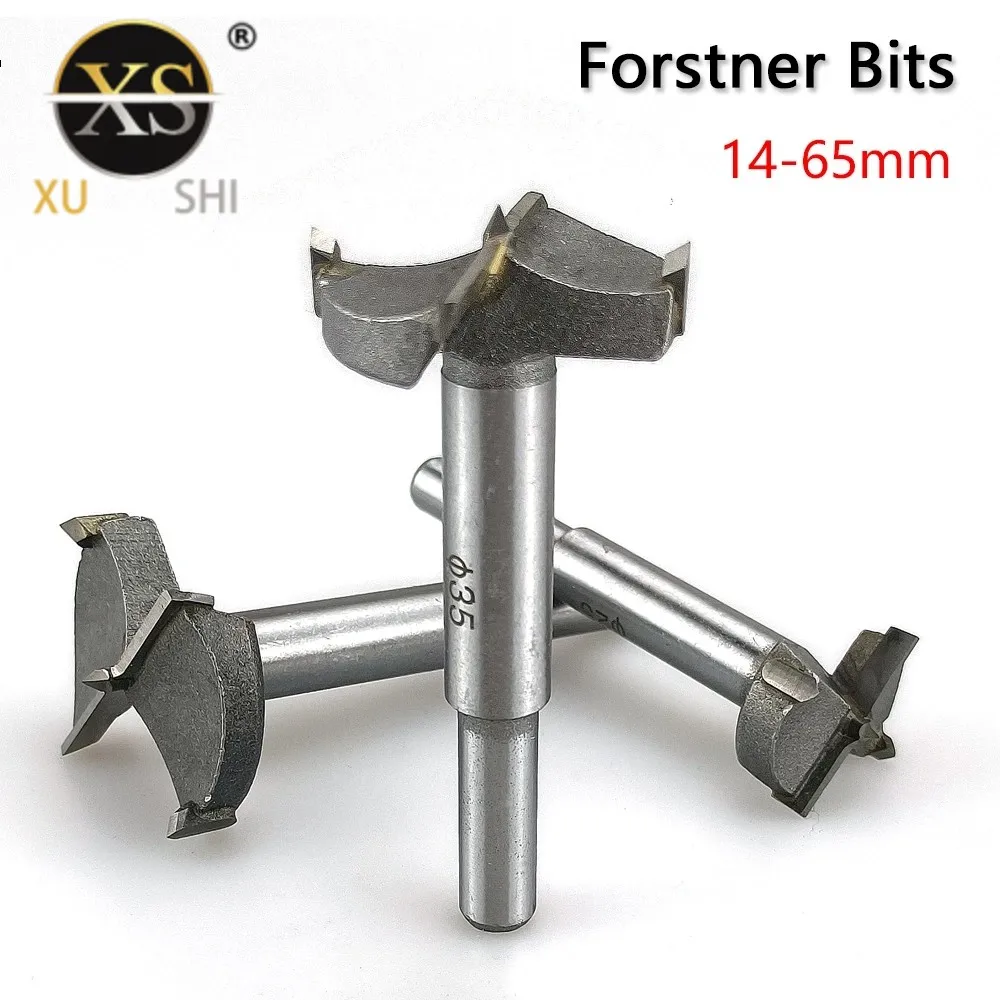 XuShi 1Pcs14-65mm Forstner Drill Bits Self Centering Hole Saw Cutter Carbon Steel Tungsten Carbide Wood Cutter Woodworking Tools forstner drill bit adjustable carbide drilling with adjustment plate 15 30mm for power tools woodworking hole saw wood drill bit