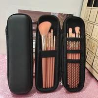 Black Cosmetic Storage Bags Waterproof Double Zipper Makeup Brushes Case Women Bag Portable Travel Brush Holder Pen case Box 5