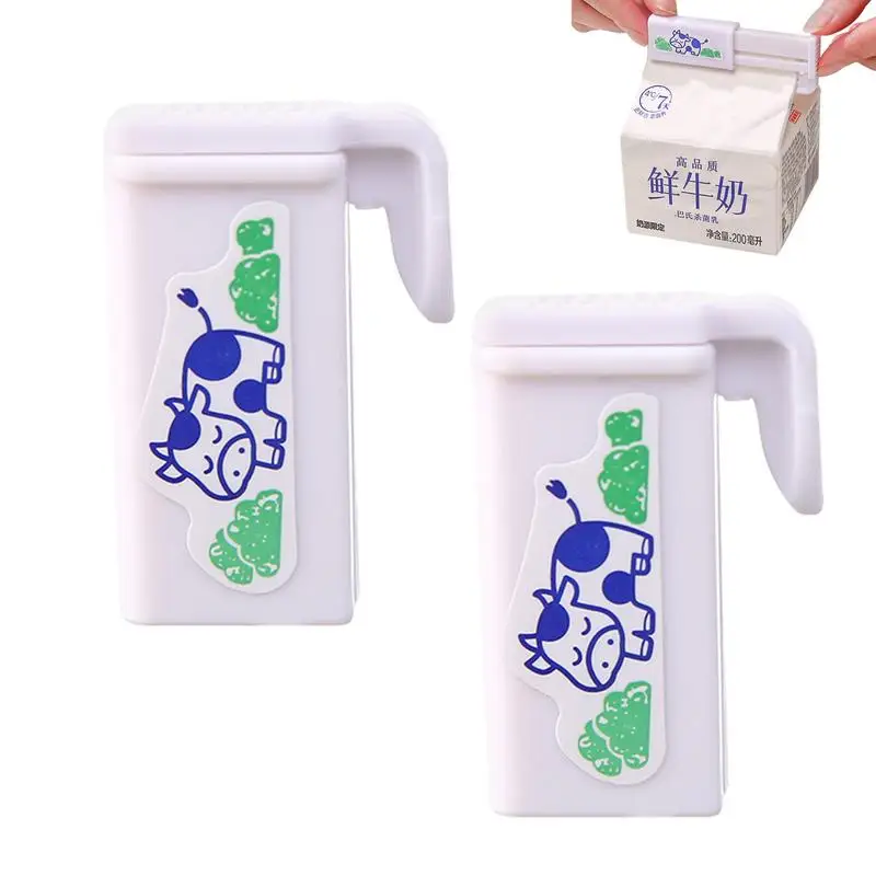 

2Pcs Plastic Japanese Style Milk Box Sealing Clip Boxed Beverage Sealing Clip Snack Bag Food Sealing Clip Kitchen Gadgets