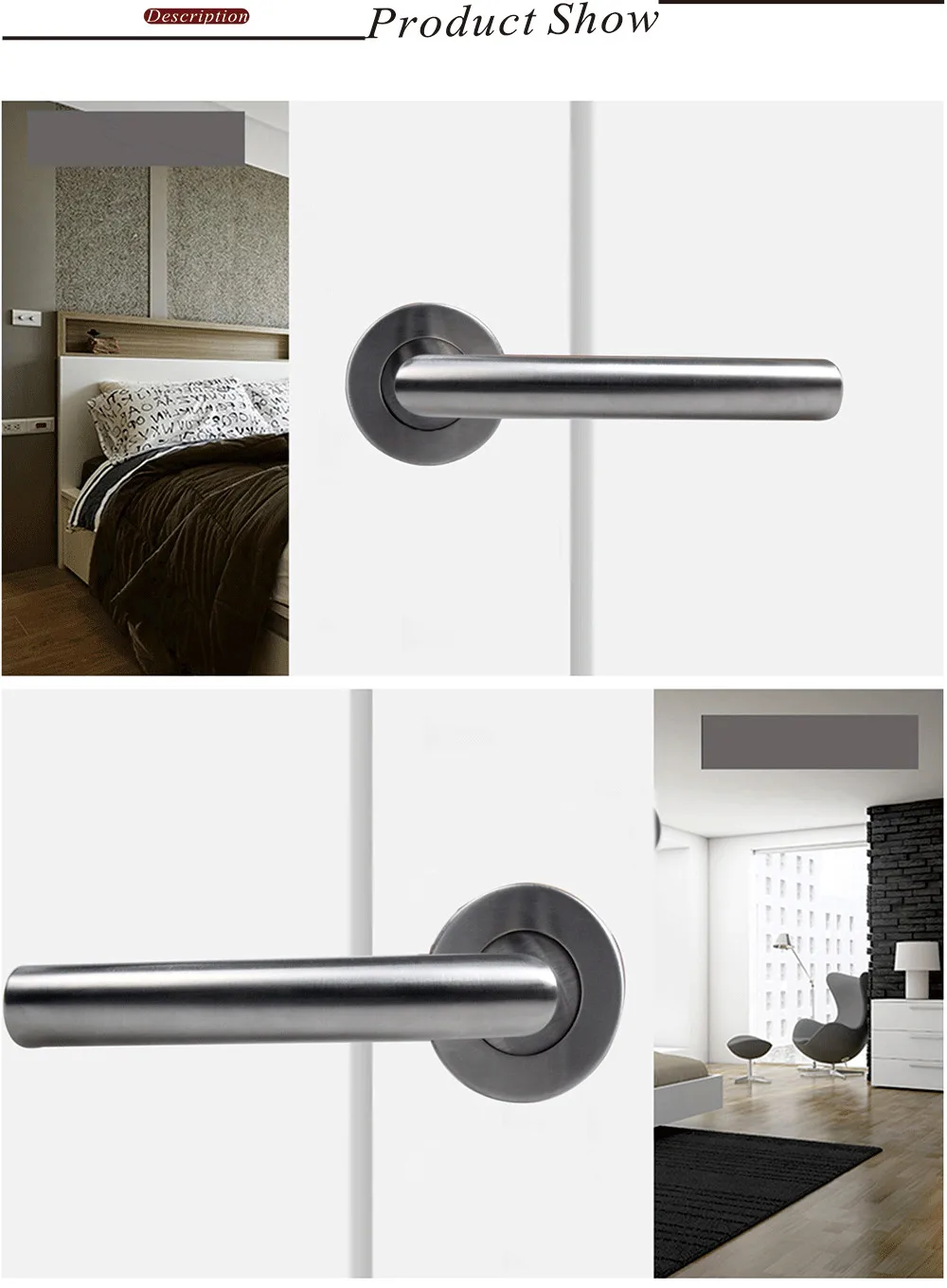 Home Lever, Bloqueio durável, Trava ajustável, Botão
