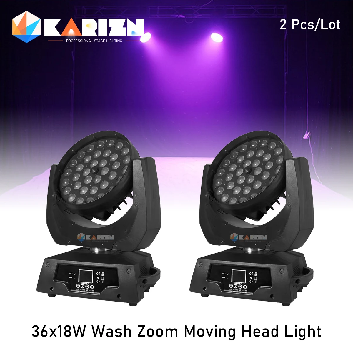 

0 Tax 2Pcs LED Zoom Wash 36x12w Rgbw 6in1 Lyre Wash Zoom 36x18w Rgbwauv 4in1 Moving Head Wash Spot Light DJ Disco Party