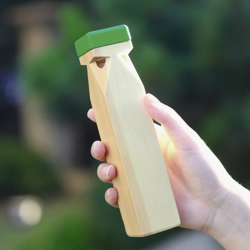 Wooden Train Whistle Children Sound Toy Train Flute Whistle Kids Orff Musical Instrument Toy Party Noisemaker Durable
