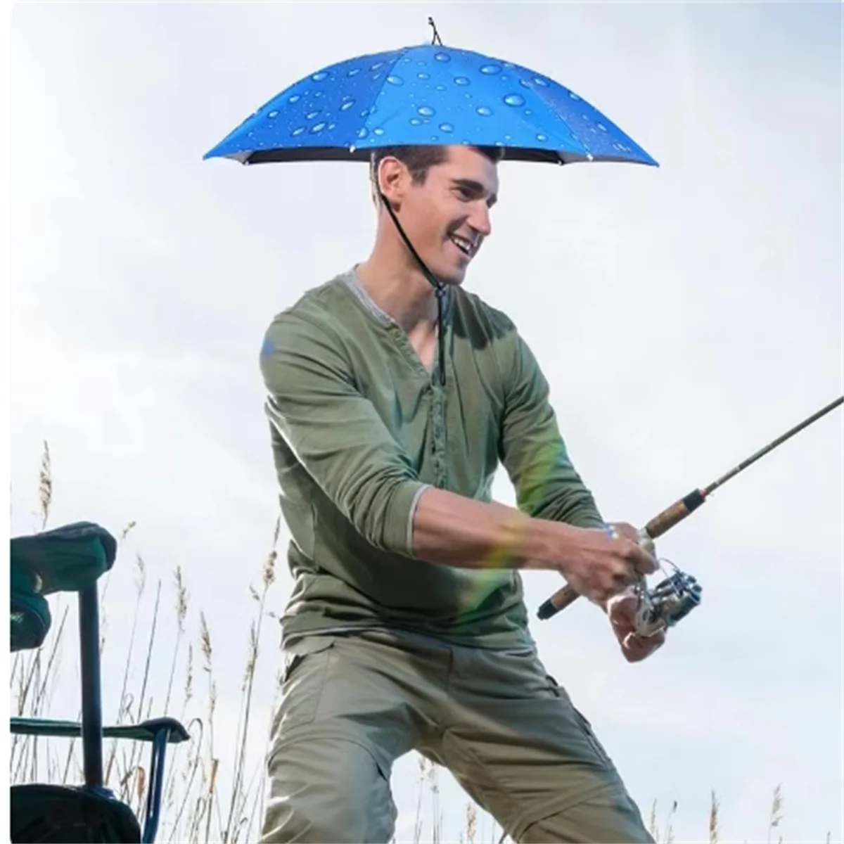 Folding Umbrella Hat Rain Sun Shade Fishing Camping Headwear sun hats umbrella hat rain umbrella hat fishing hats