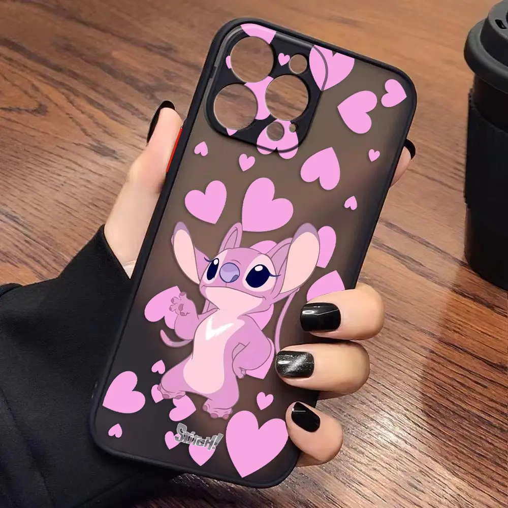thumbnail image 1 of Case for iPhone Apple 14 13 11 12 MINI Pro XS Max XR X 7 8 SE 2022 2020 6 6S Plus Case Funda Shell Lilo & Stitch Cartoon Anime, 1 of 5