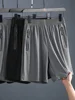 Plus Size Summer New Shorts Quick Dry Ice Silk Sporting Breeches 8xl 6xl Big Gray Black Nylon Spandex Short Pants Men's Clothing 1